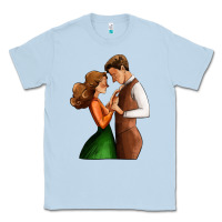 Dusty Blue valentines day couple Classic Tee - AdoDesignShop