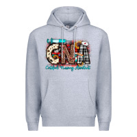 Heather Grey Christmas cna certified nursing assistant Premium Hoodie - JahusDesignShop