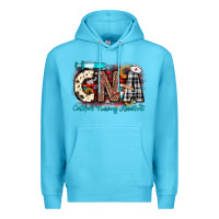 Ocean Blue Christmas cna certified nursing assistant Premium Hoodie - JahusDesignShop
