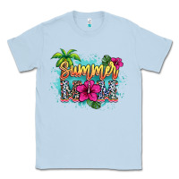 Dusty Blue summer mom Classic Tee - NancyCooperArtShop