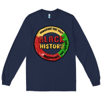 Navy honoring the past inspiring future Long Sleeve Tee - MaliasSmallBusiness