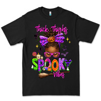 Black Thick Thighs Spooky Vibes Premium Tee - texasbilliewilder