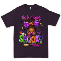 Plum Thick Thighs Spooky Vibes Premium Tee - texasbilliewilder