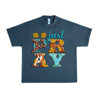 Midnight Navy just pray western sunflowers Urban Heavy Tee - AdoDesignShop