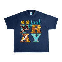 Navy just pray western sunflowers Urban Heavy Tee - AdoDesignShop