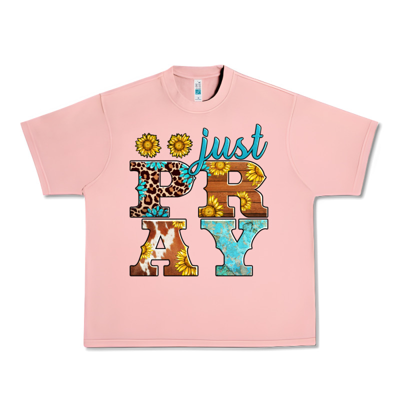 Just Pray Western Sunflowers Urban Heavy Tee by AdoDesignShop | Teevron