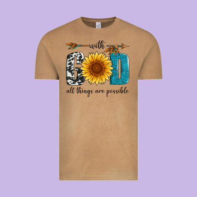 With God All Things Are Possible Vintage Tee Designed By Artiststas