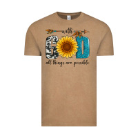 Vintage Coffee with god all things are possible Vintage Tee - Artiststas