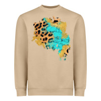 Mushroom glitter leopard turquoise patch Heavyweight Sweatshirt - AdoDesignShop