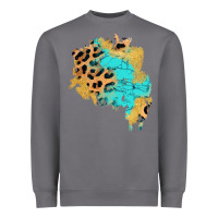 Storm glitter leopard turquoise patch Heavyweight Sweatshirt - AdoDesignShop