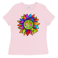 Bubblegum Pink pride sunflower Ladies Tee - texasbilliewilder