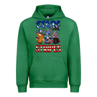 Emerald Stars and stripes gnomes 4th of july Urban Hoodie - CowGirlArtShop