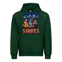 Forest Green Stars and stripes gnomes 4th of july Urban Hoodie - CowGirlArtShop