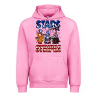 Fuchsia Pink Stars and stripes gnomes 4th of july Urban Hoodie - CowGirlArtShop