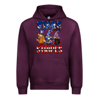 Mauve Wine Stars and stripes gnomes 4th of july Urban Hoodie - CowGirlArtShop