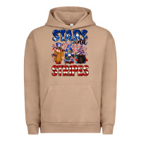 Pigment Burro Stars and stripes gnomes 4th of july Urban Hoodie - CowGirlArtShop
