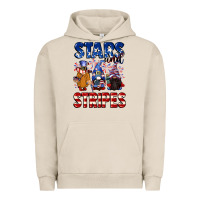 Pigment French Oak Stars and stripes gnomes 4th of july Urban Hoodie - CowGirlArtShop