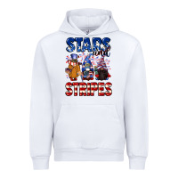 White Stars and stripes gnomes 4th of july Urban Hoodie - CowGirlArtShop
