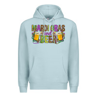 Blue Mist Mardi Gras and beer Premium Hoodie - NancyCooperArtShop