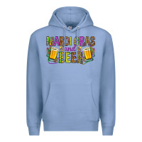 Colony Blue Mardi Gras and beer Premium Hoodie - NancyCooperArtShop