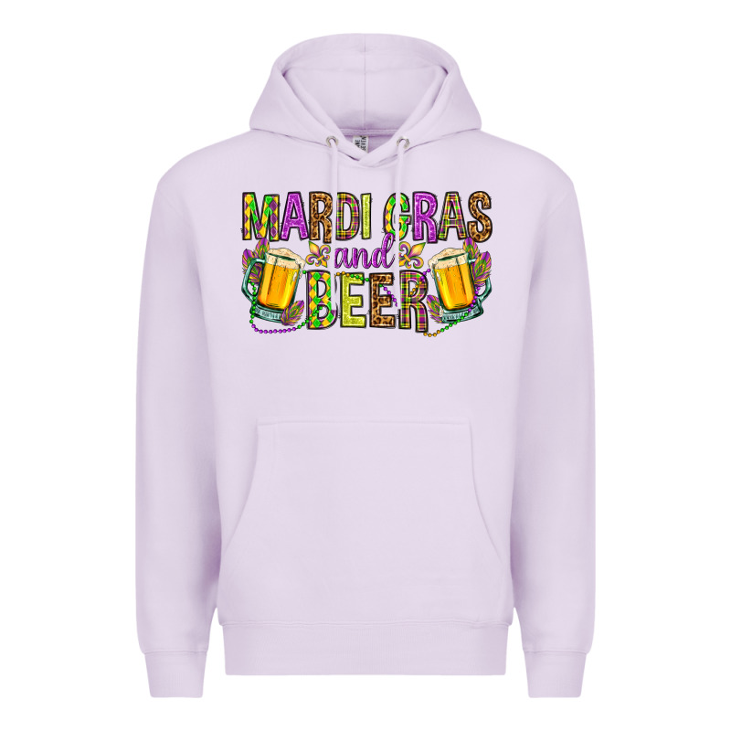 Mardi Gras And Beer Premium Hoodie by NancyCooperArtShop | Teevron