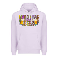 Lilac Mardi Gras and beer Premium Hoodie - NancyCooperArtShop