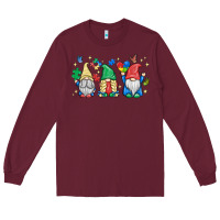 Burgundy autism gnome Long Sleeve Tee - MaliasSmallBusiness