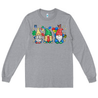 Heather Grey autism gnome Long Sleeve Tee - MaliasSmallBusiness
