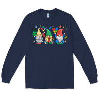 Navy autism gnome Long Sleeve Tee - MaliasSmallBusiness