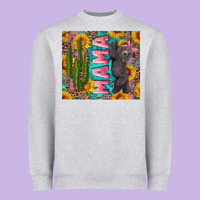 Western Mama With Baby Bear Heavyweight Sweatshirt Designed By Artiststas