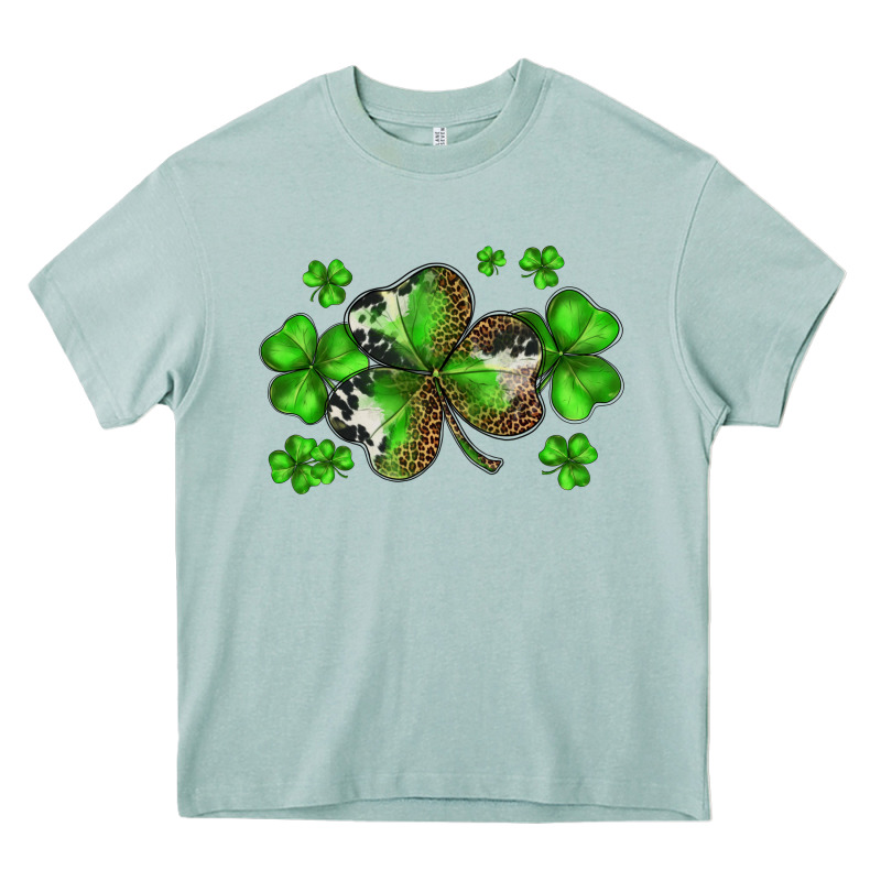 St. Patricks Day Shamrocks Heavy Core Tee by BarkalooDesign | Teevron