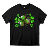 Black st. patricks day shamrocks Heavy Core Tee - BarkalooDesign