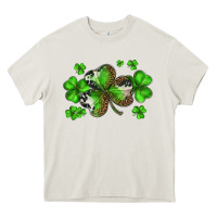 Cream st. patricks day shamrocks Heavy Core Tee - BarkalooDesign
