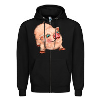 Black pig Zipper Hoodie - MaliasSmallBusiness
