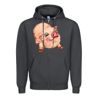 Smoke pig Zipper Hoodie - MaliasSmallBusiness