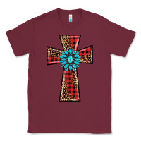 Burgundy christmas cross Classic Tee - BarkalooDesign
