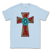Dusty Blue christmas cross Classic Tee - BarkalooDesign