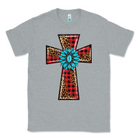 Heather Grey christmas cross Classic Tee - BarkalooDesign