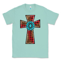 Seafoam christmas cross Classic Tee - BarkalooDesign