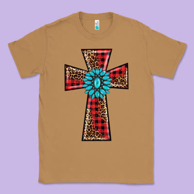 Christmas Cross Classic Tee Designed By Barkaloodesign