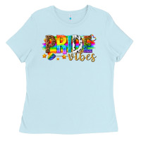 Baby Blue pride vibes Ladies Tee - texasbilliewilder