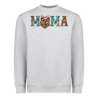 Heather Grey mama with bear Heavyweight Sweatshirt - Artiststas