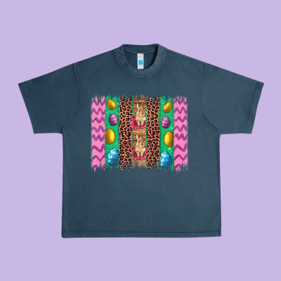 Easter Leopard Egg Bunny Brush Stroke Urban Heavy Tee Designed By Artiststas