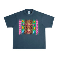 Midnight Navy easter leopard egg bunny brush stroke Urban Heavy Tee - Artiststas