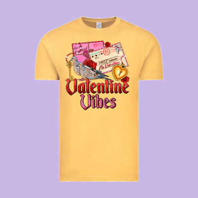 Valentine Vibes Vintage Tee Designed By Adodesignshop