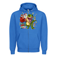 True Royal Christmas dinosaur Zipper Hoodie - MaliasSmallBusiness