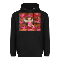 Black valentine's day cupid heart Heavyweight Hoodie - RanaPortraitStore