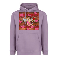 Lavender valentine's day cupid heart Heavyweight Hoodie - RanaPortraitStore