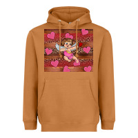 Meerkat valentine's day cupid heart Heavyweight Hoodie - RanaPortraitStore
