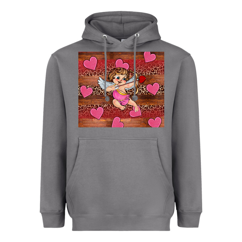 Valentine's Day Cupid Heart Heavyweight Hoodie by RanaPortraitStore | Teevron